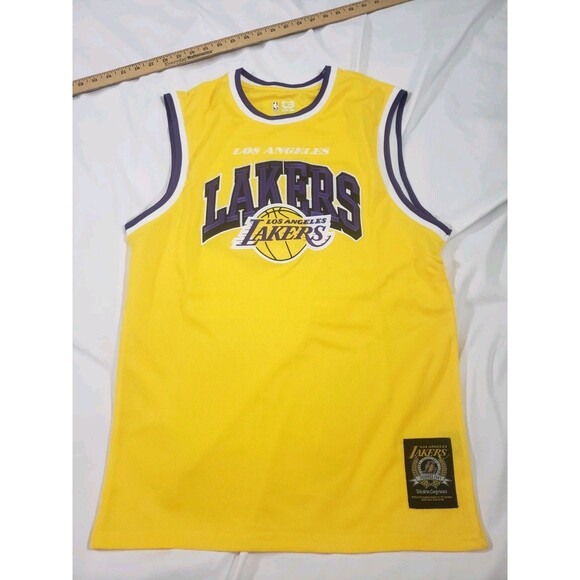 Los Angeles Lakers Ultra Game NBA Jersey purple Gold Yellow Mesh Men’s Medium - Picture 1 of 10
